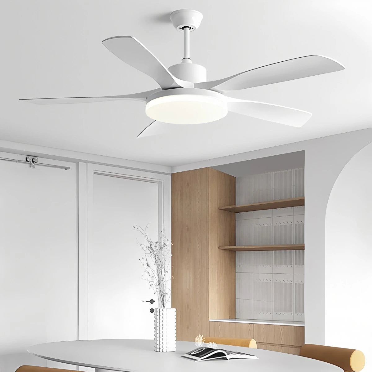 Antizer Living Room 6-Leaf Ceiling Fan Light