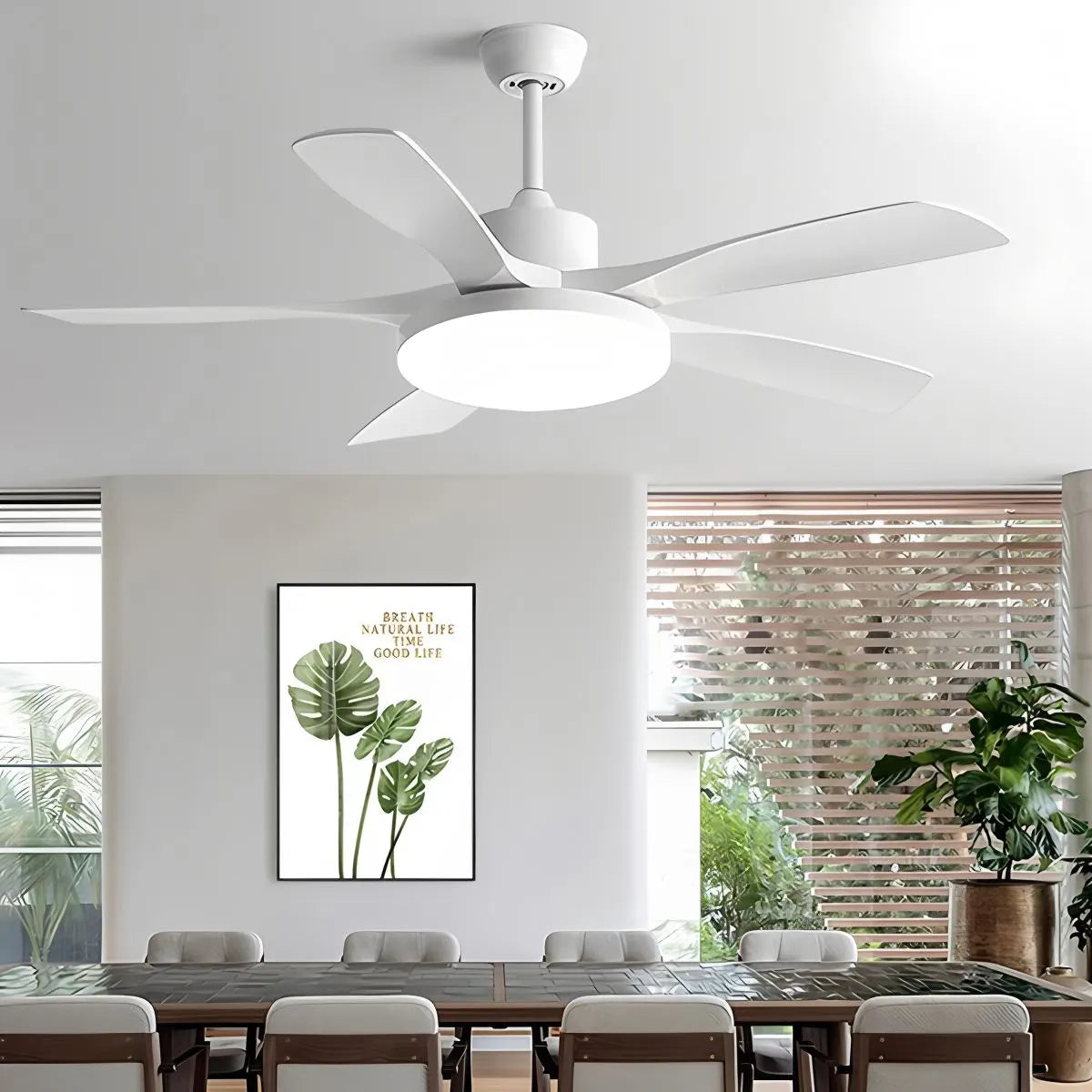 Antizer Living Room 6-Leaf Ceiling Fan Light