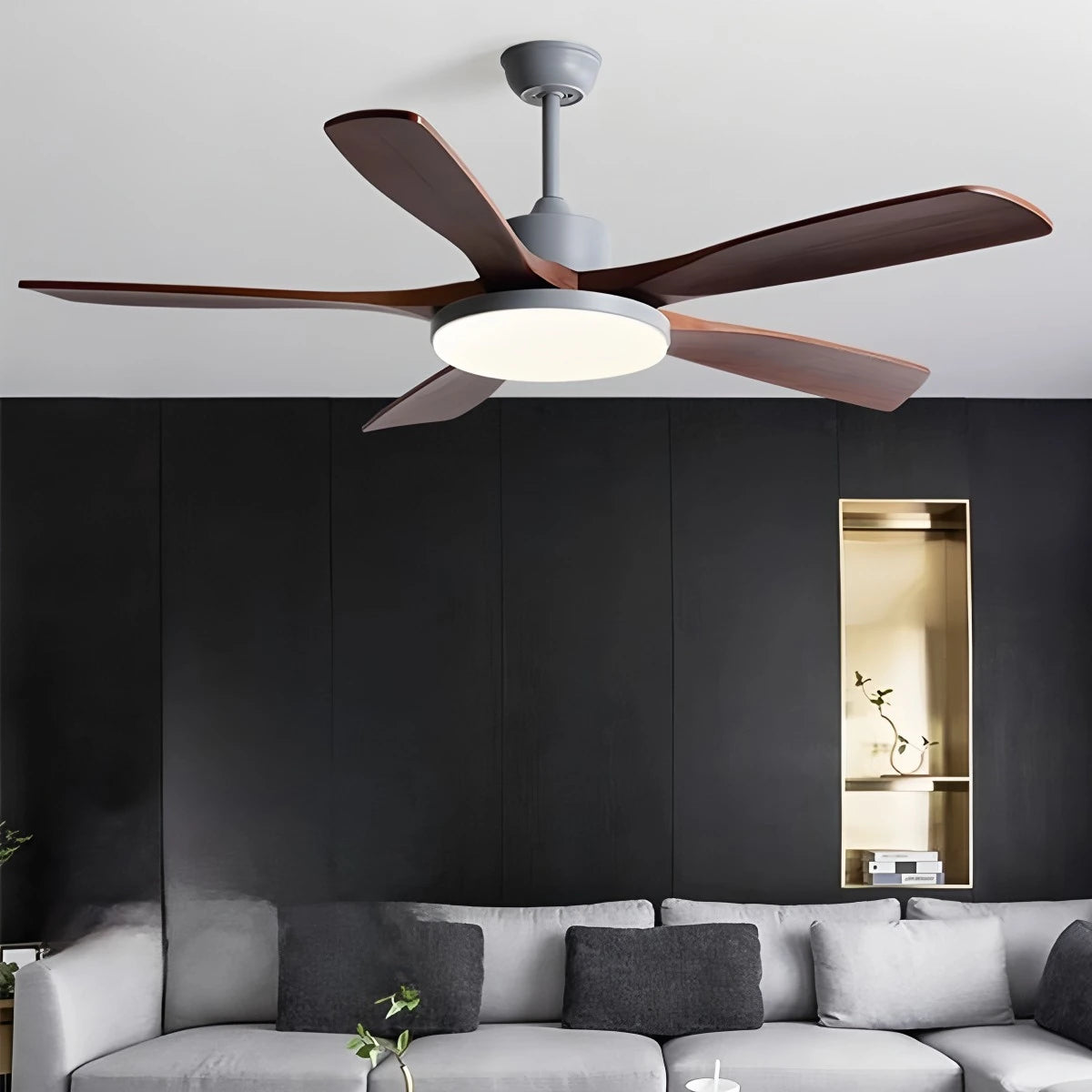 Antizer Living Room Minimalist Ceiling Fan with Light