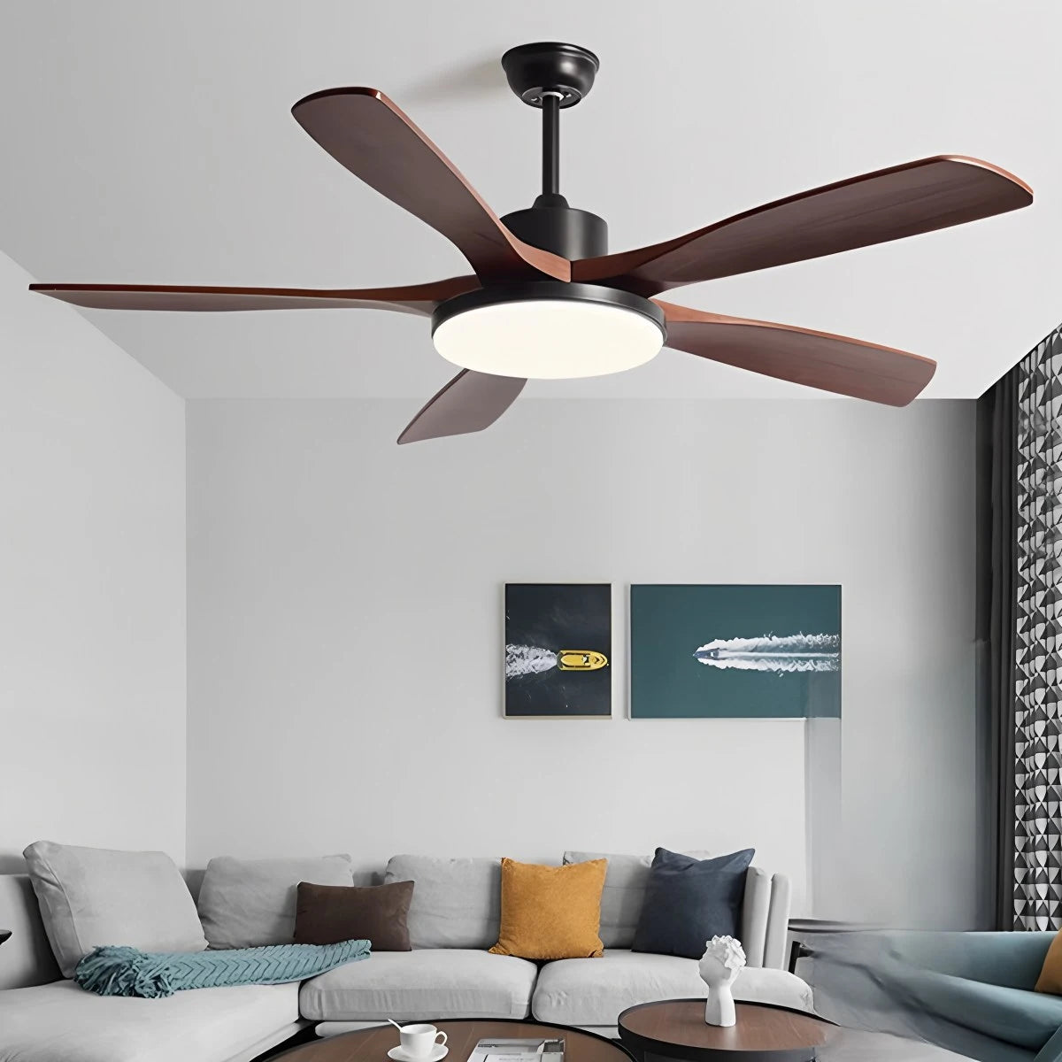 Antizer Living Room Minimalist Ceiling Fan with Light