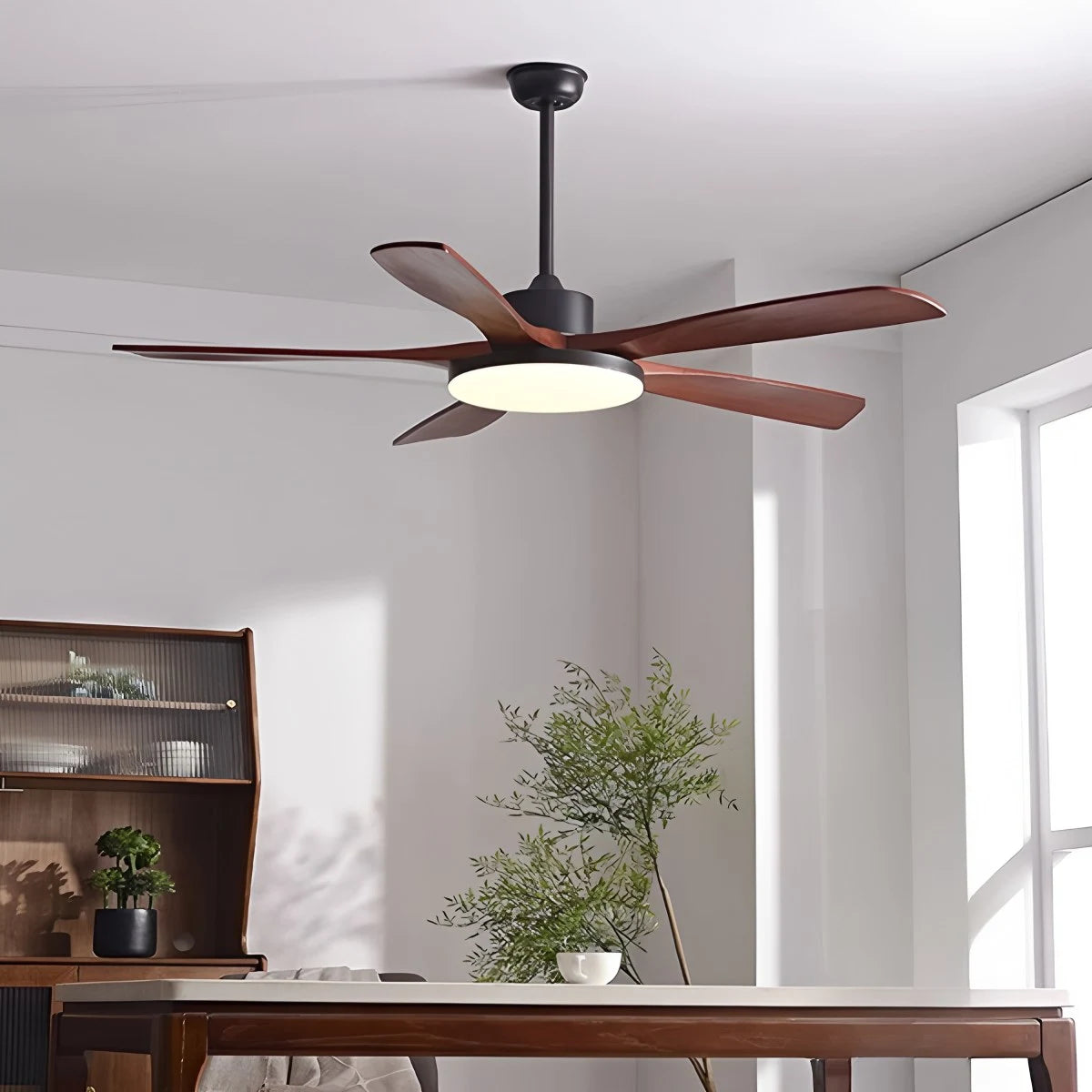 Antizer Living Room Minimalist Ceiling Fan with Light