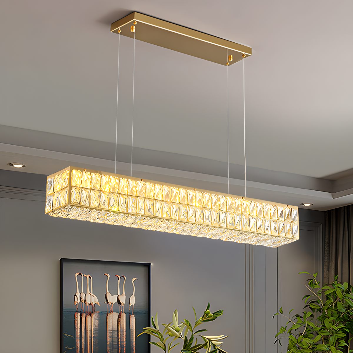 Crace Cuboid Crystal Chandelier