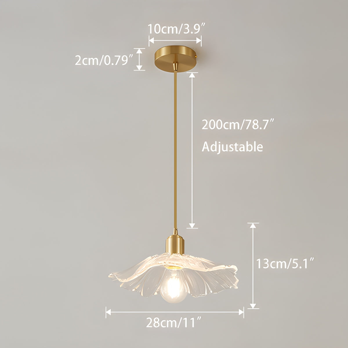 European Style Copper Glass Ceiling Lamp-J