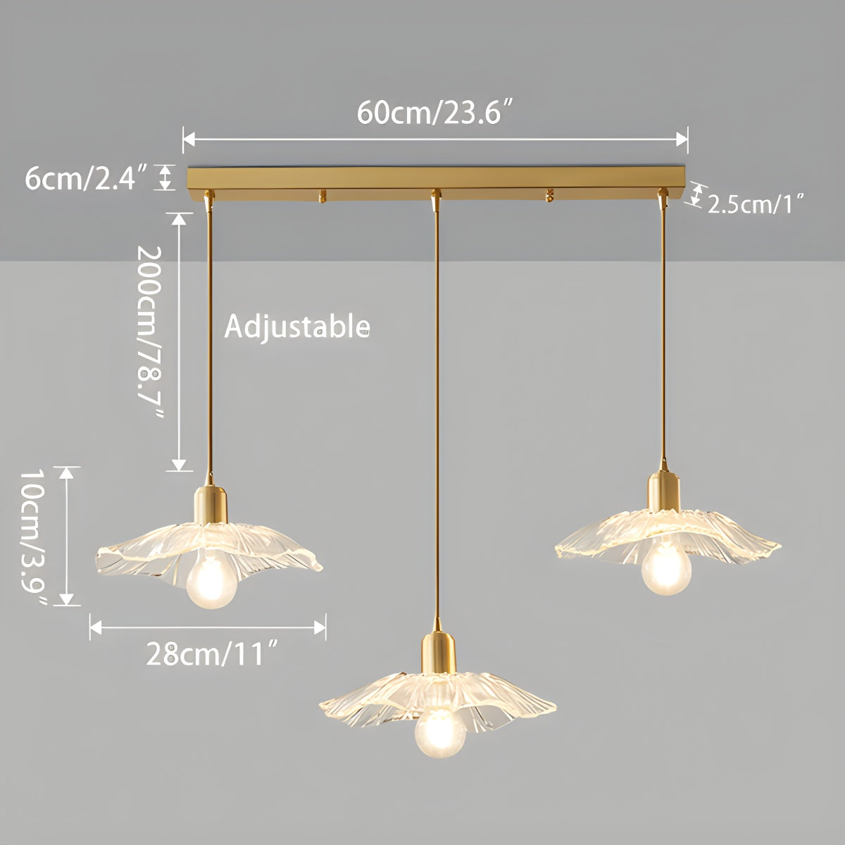 European Style Copper Glass Ceiling Lamp-J