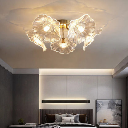 Antizer Lotus Leaf Glass Ceiling Lamp