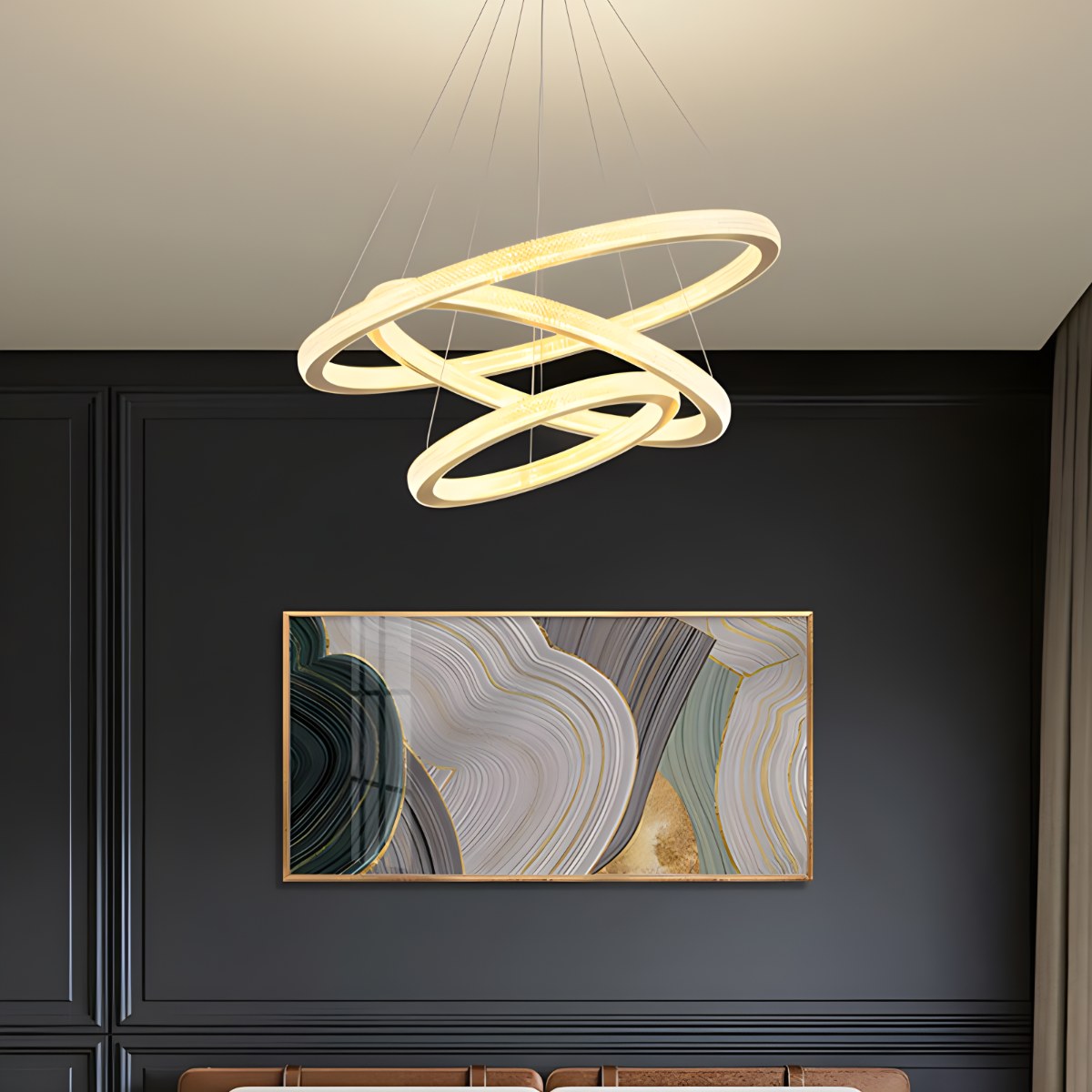 Antizer Modern Ring LED Pendant Light for Dining Room