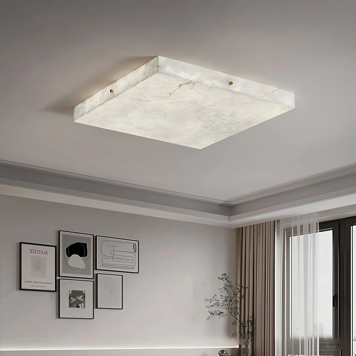 Antizer Minimalism Ultra Thin Square Spanish Alabaster Ceiling Light