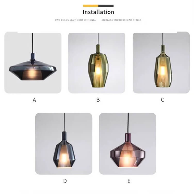 Modern Minimalist LED Glass Pendant Light