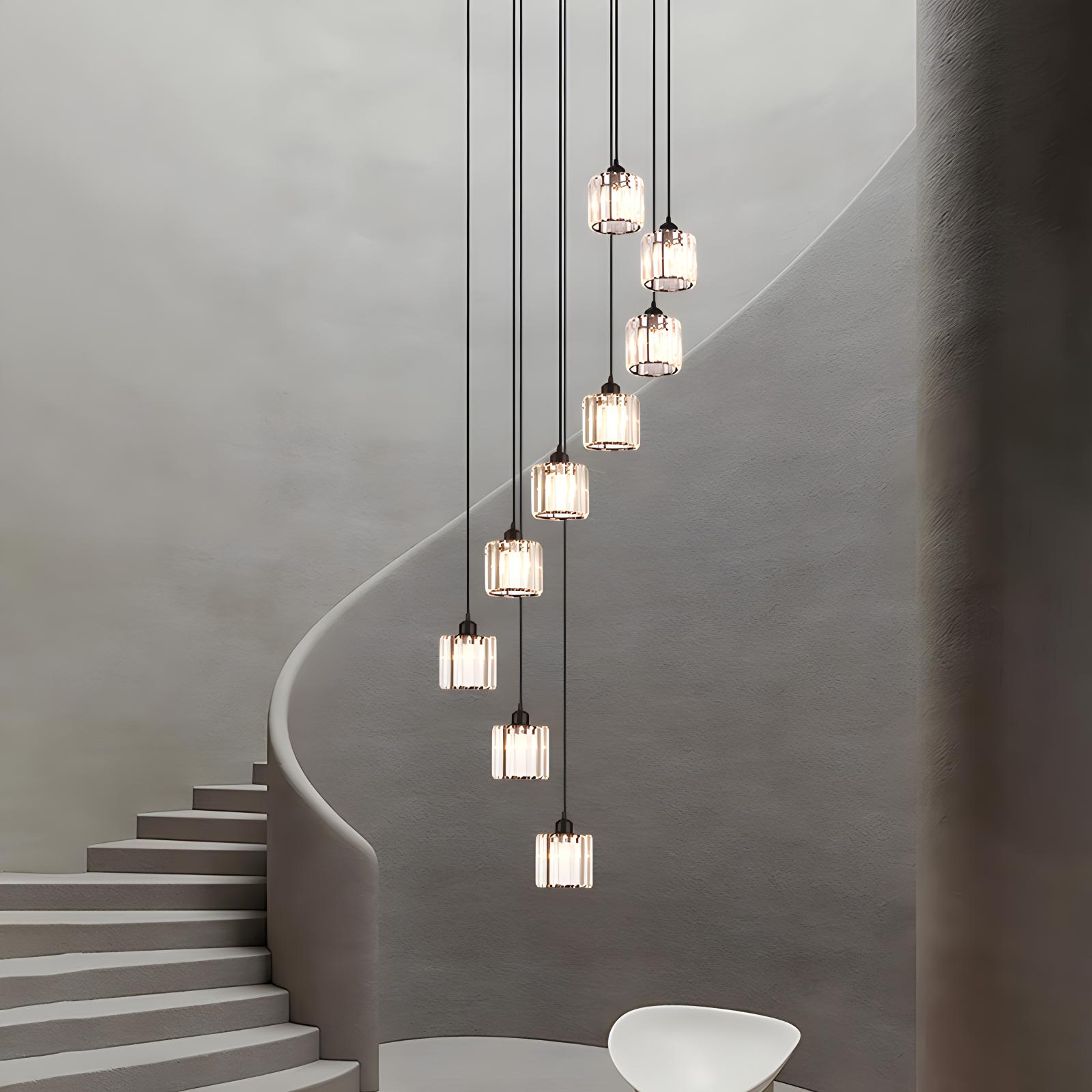 Kristy Modern Minimalist Glass Chandelier