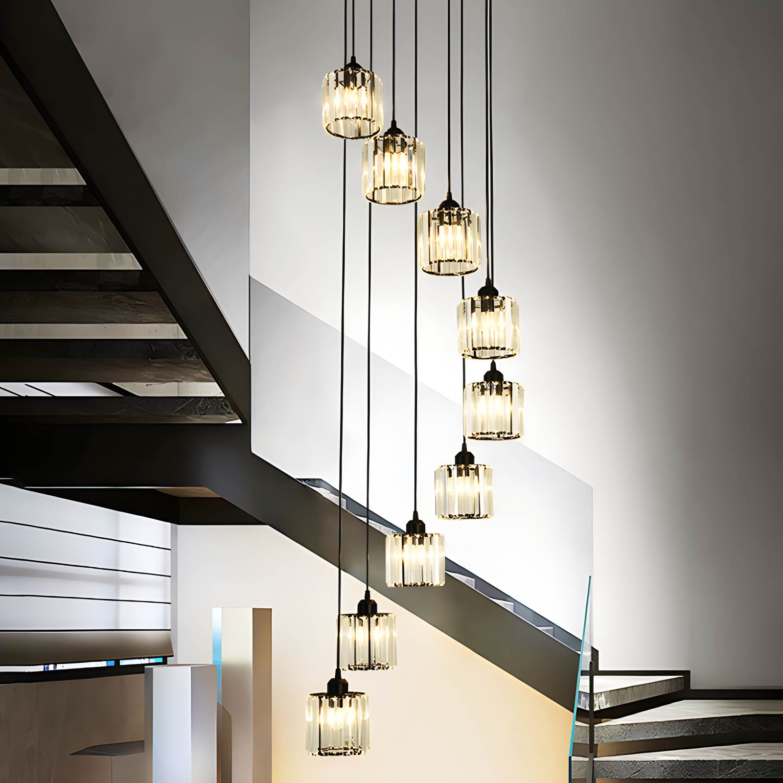 Kristy Modern Minimalist Glass Chandelier