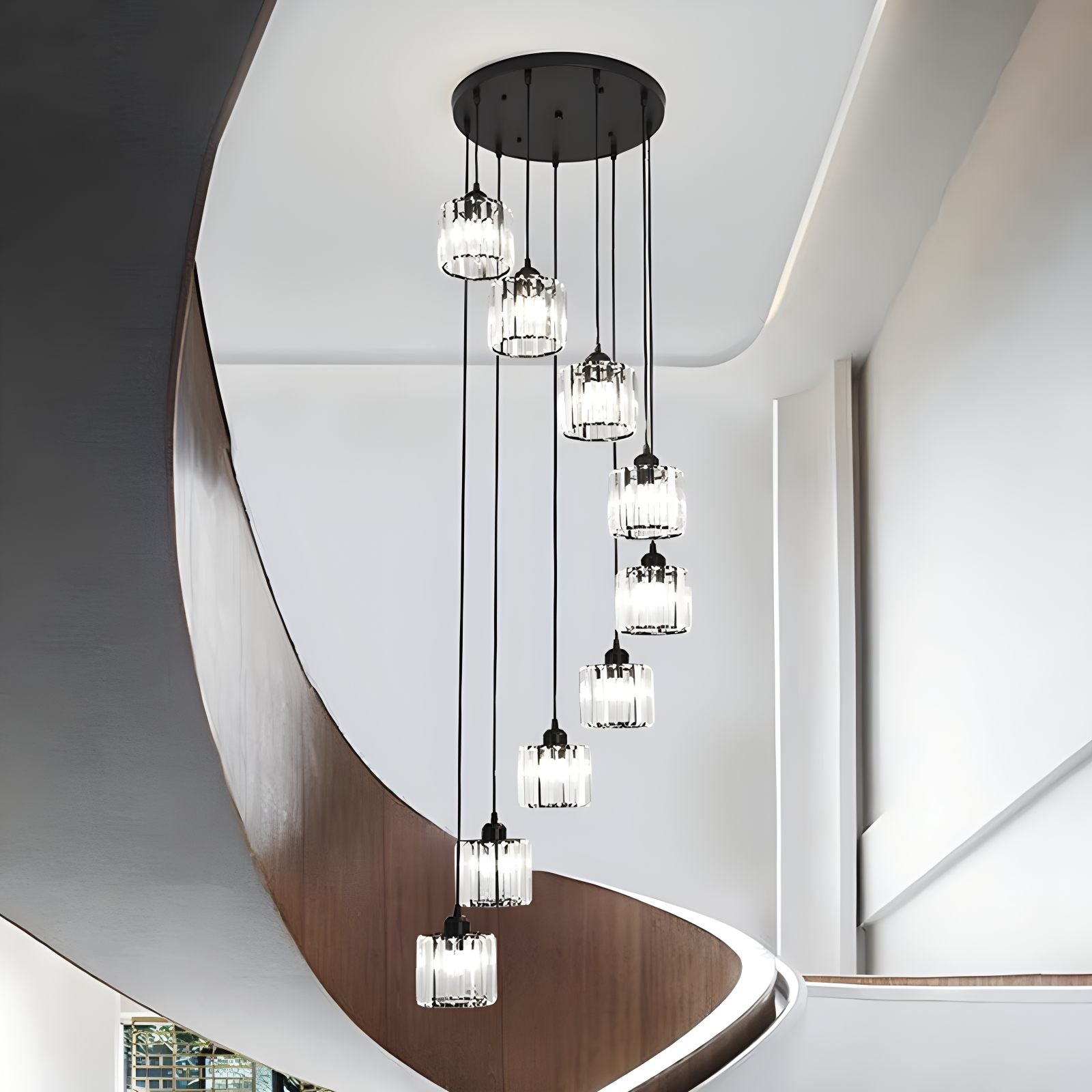 Kristy Modern Minimalist Glass Chandelier