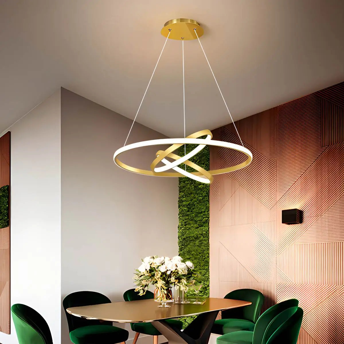 Antizer Minimalist Circular Chandelier Modern Lighting Fixture