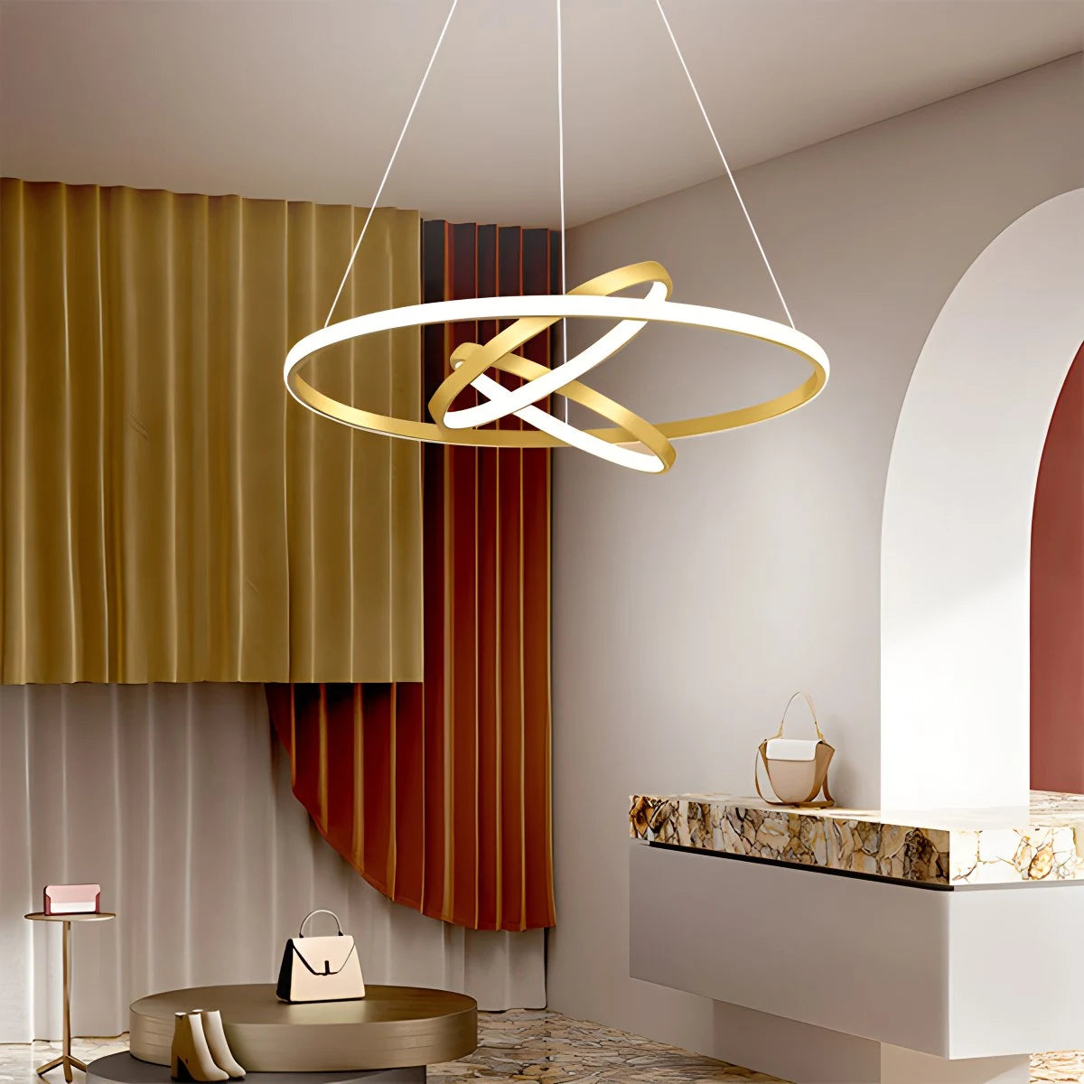 Antizer Minimalist Circular Chandelier