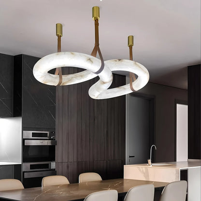 Antizer Minimalist Linear Marble Pendant Light