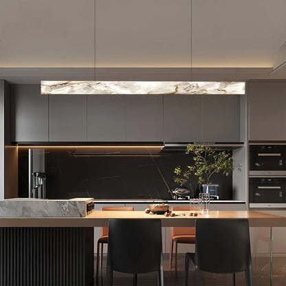 Antizer Minimalist Linear Marble Pendant Light
