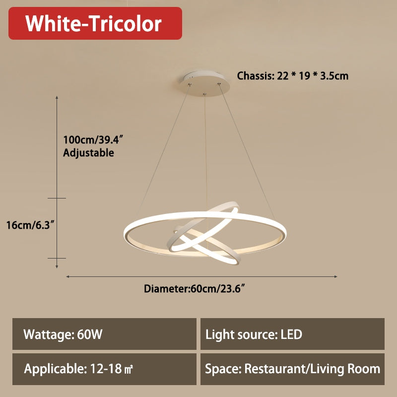 Antizer Minimalist Circular Chandelier Modern Lighting Fixture
