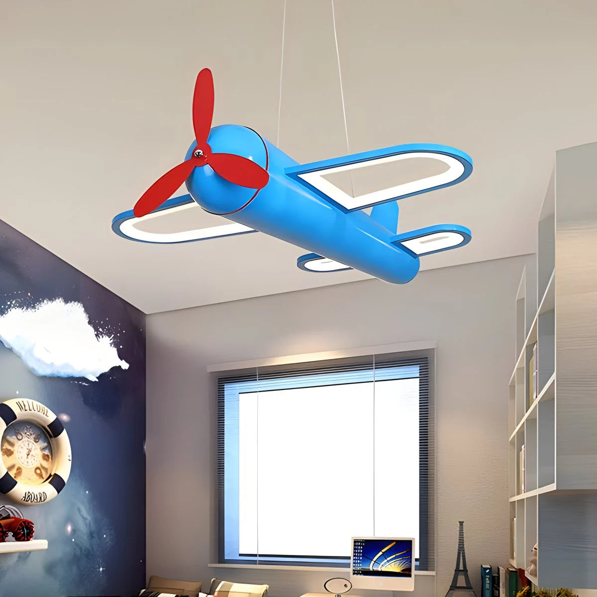Antizer Kids Room Decorative Airplane Pendant Light