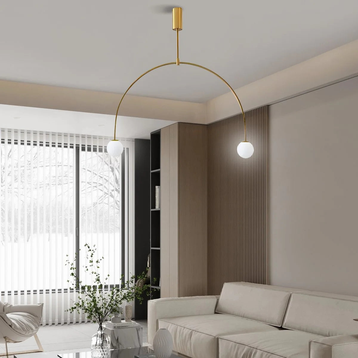 Antizer Minimalist Linear Metal Chandelier