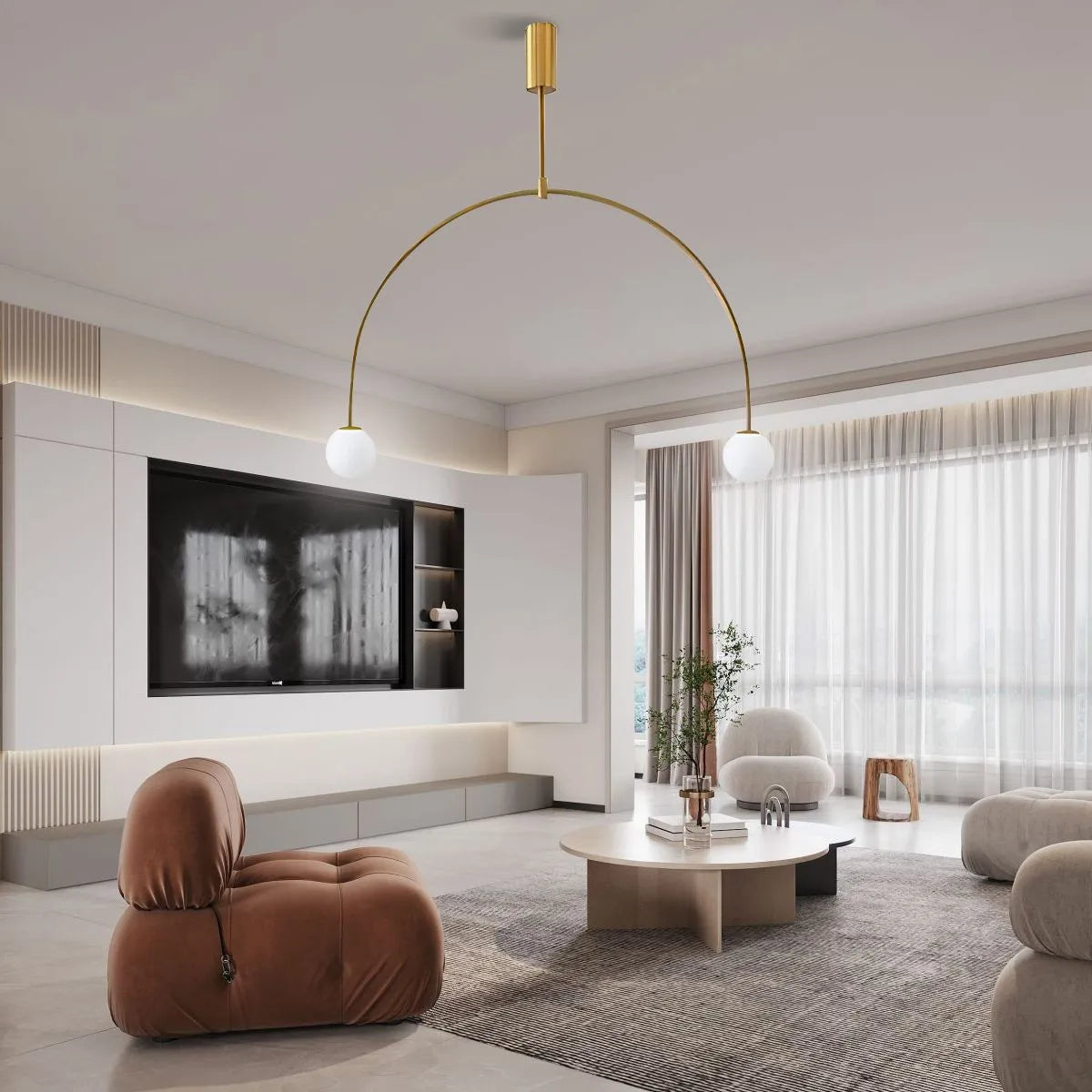 Antizer Minimalist Linear Metal Chandelier