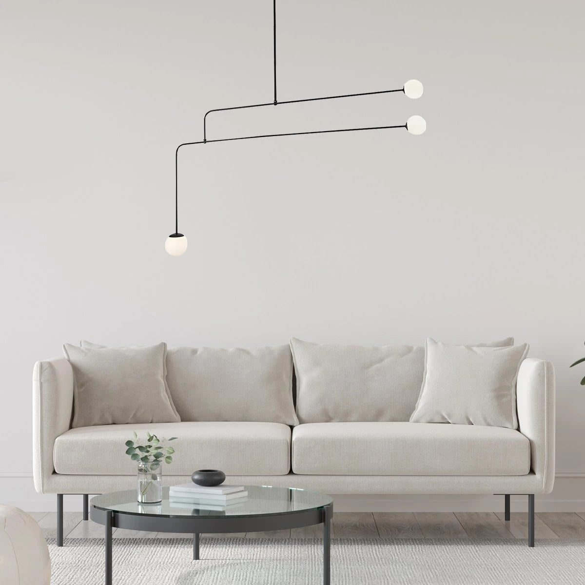 Antizer Minimalist Linear Metal Chandelier