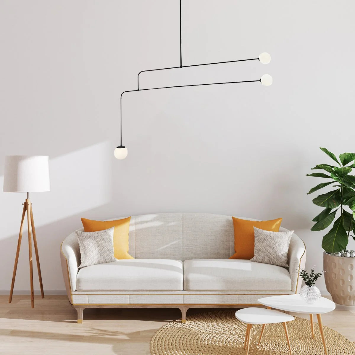 Antizer Minimalist Linear Metal Chandelier