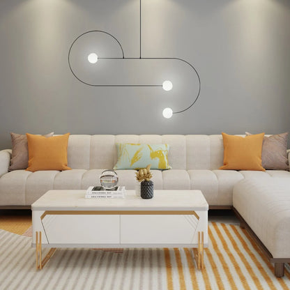 Antizer Minimalist Linear Metal Chandelier