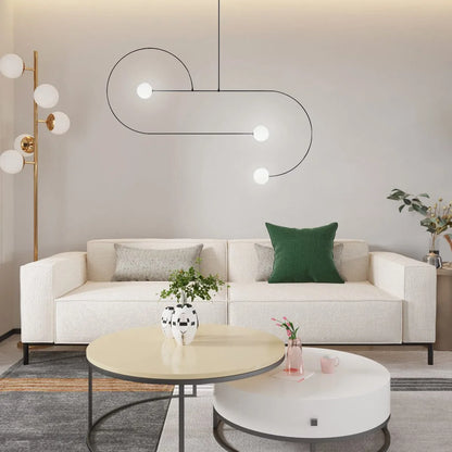 Antizer Minimalist Linear Metal Chandelier