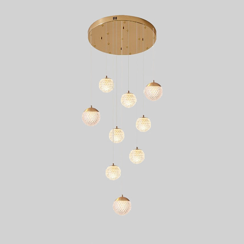 Modern Art Deco Multi Pendant Light