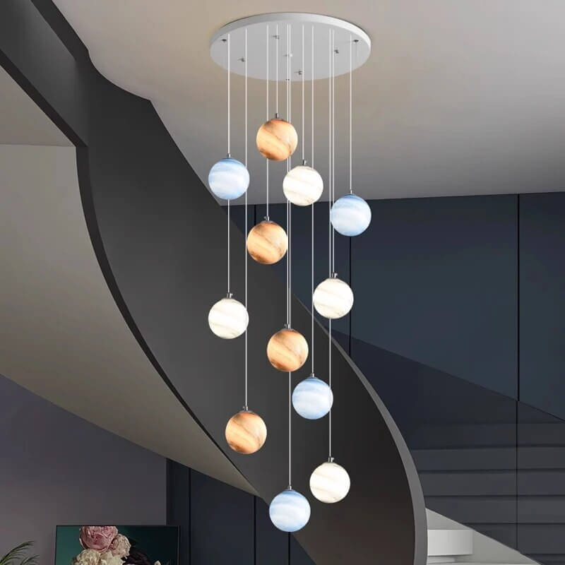 Modern Attic 3D Moon Celestial Chandelier