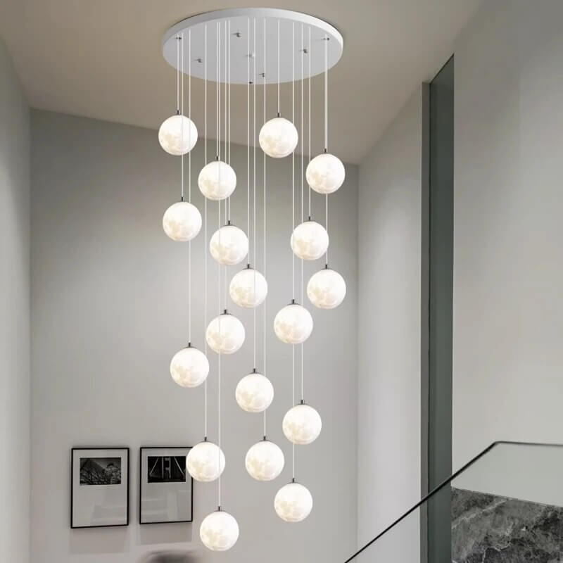 Modern Attic 3D Moon Celestial Chandelier