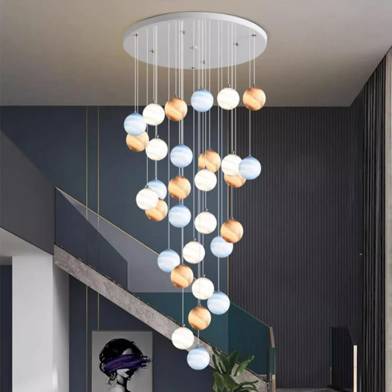 Modern Attic 3D Moon Celestial Chandelier