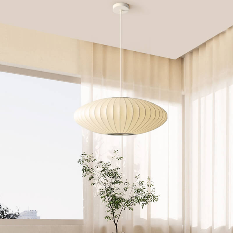 Modern LED Silk Lantern Pendant Light