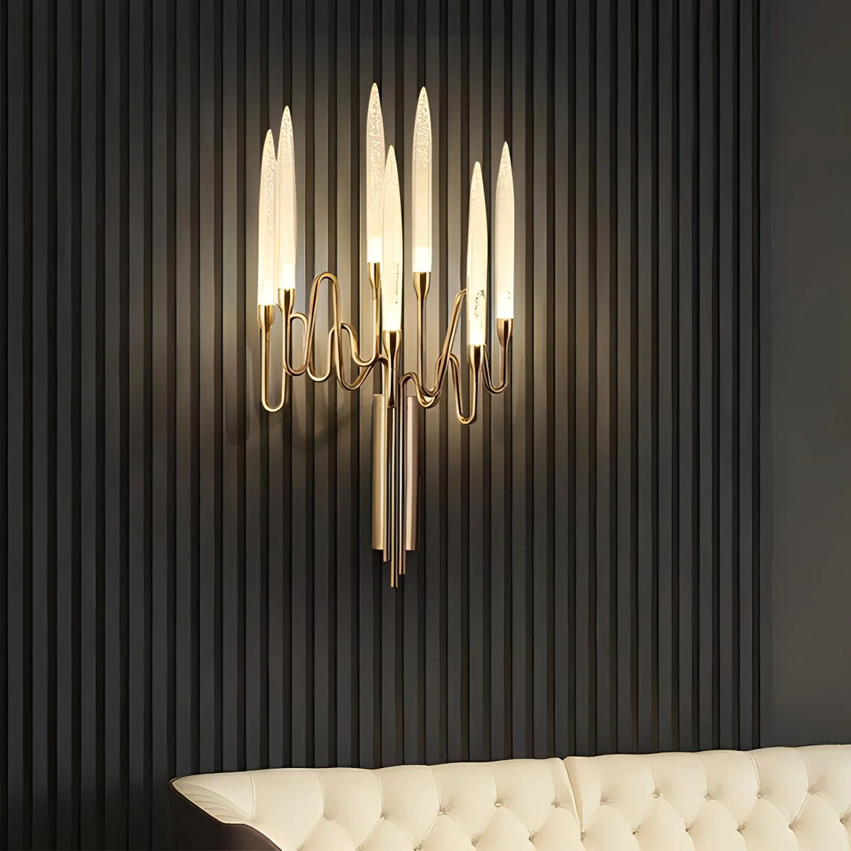 Antizer Modern Branch Chandelier & Floor Lamp