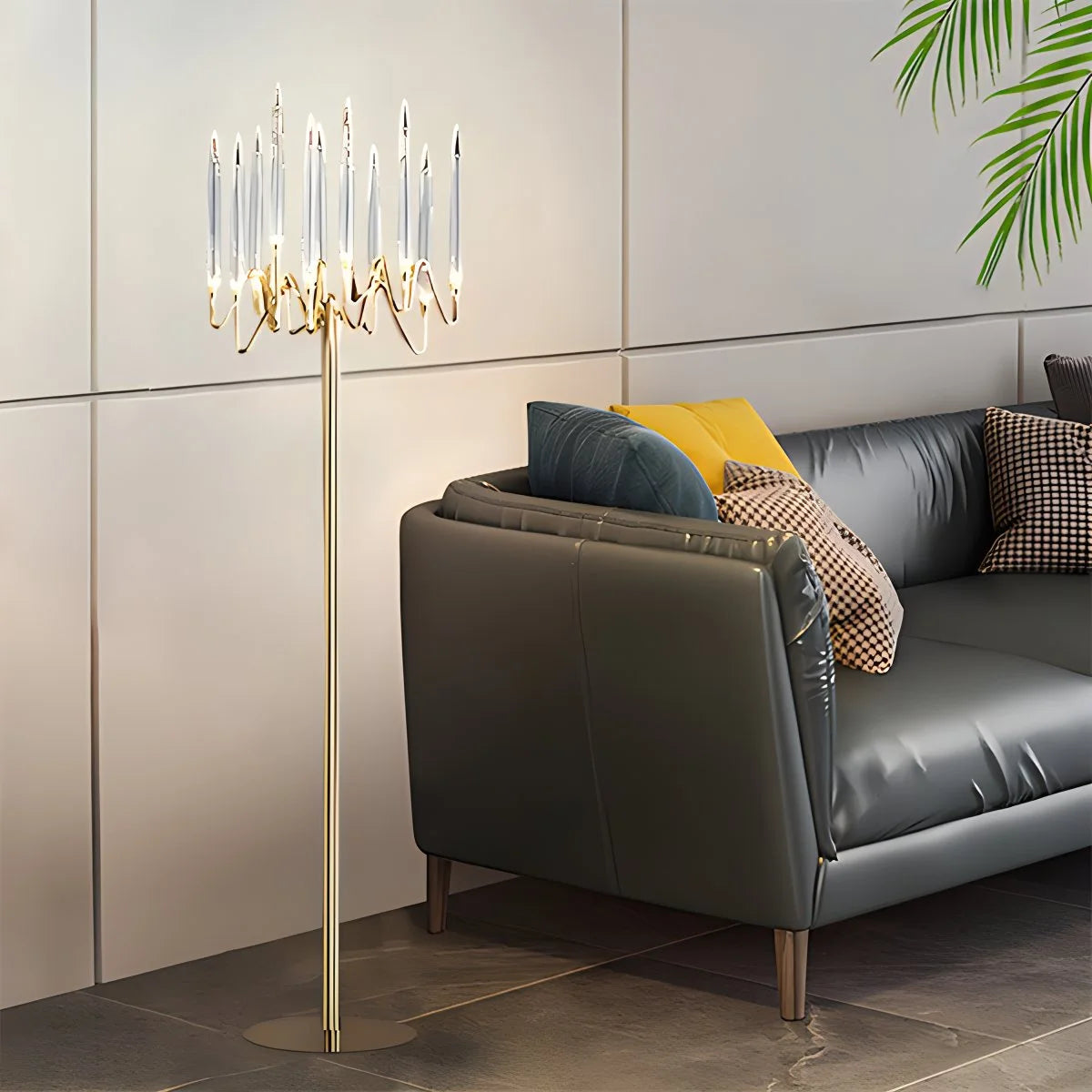 Antizer Modern Branch Chandelier & Floor Lamp