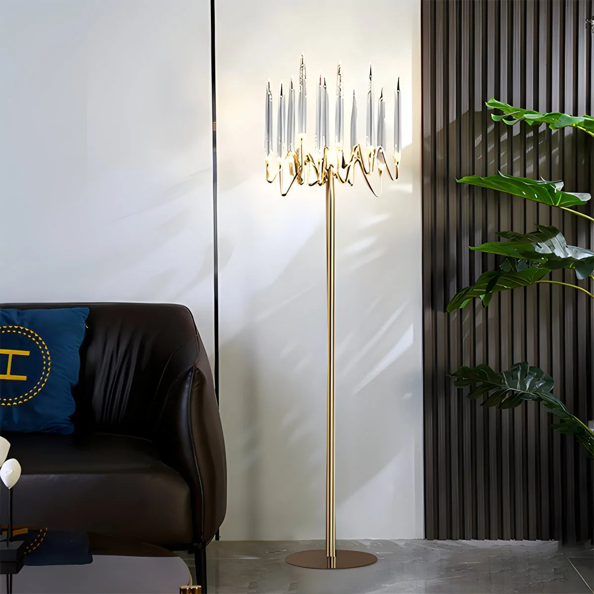 Antizer Modern Branch Chandelier & Floor Lamp