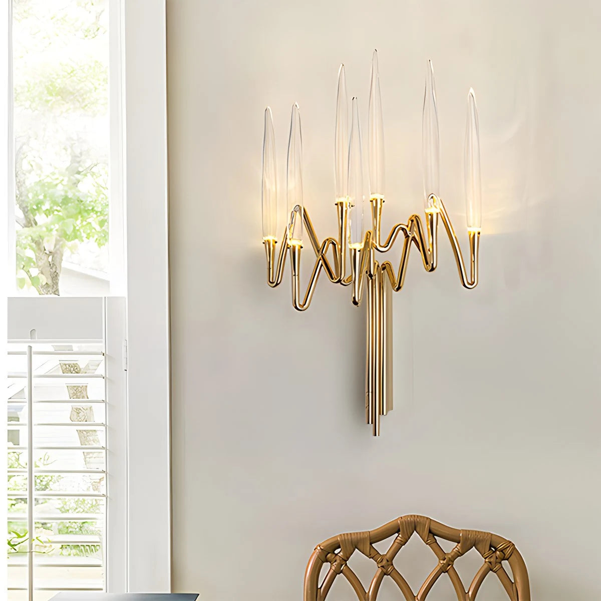 Antizer Modern Branch Chandelier & Floor Lamp