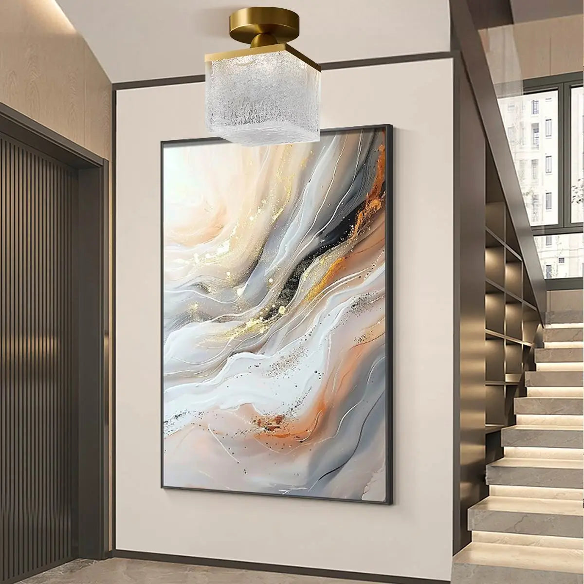 Antizer Modern Cup Crystal Ceiling Lamp