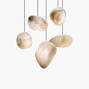Antizer Modern Pebble Shaped Spanish Alabaster Pendant Light