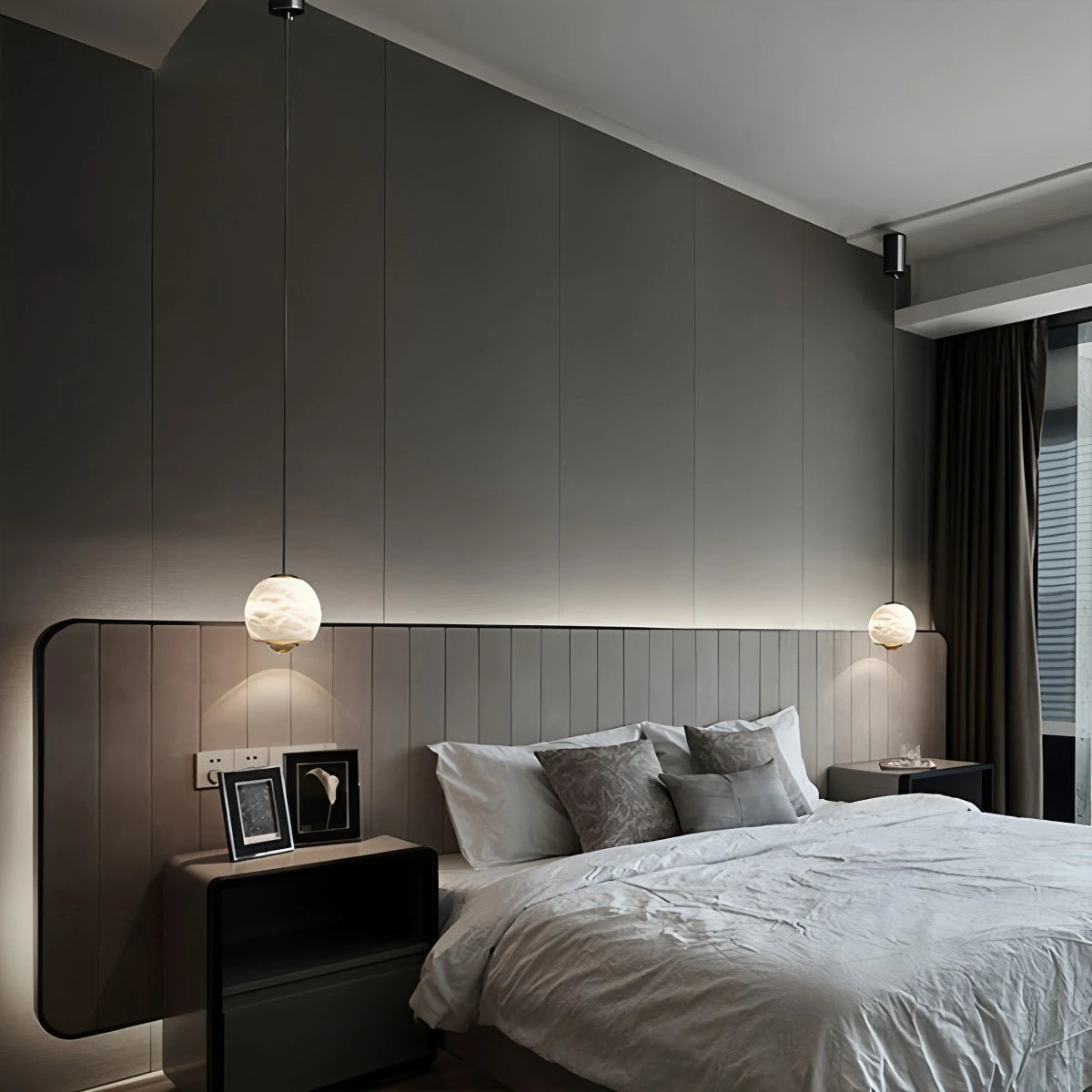 Antizer Modern Adjustable Spanish Alabaster Pendant Light