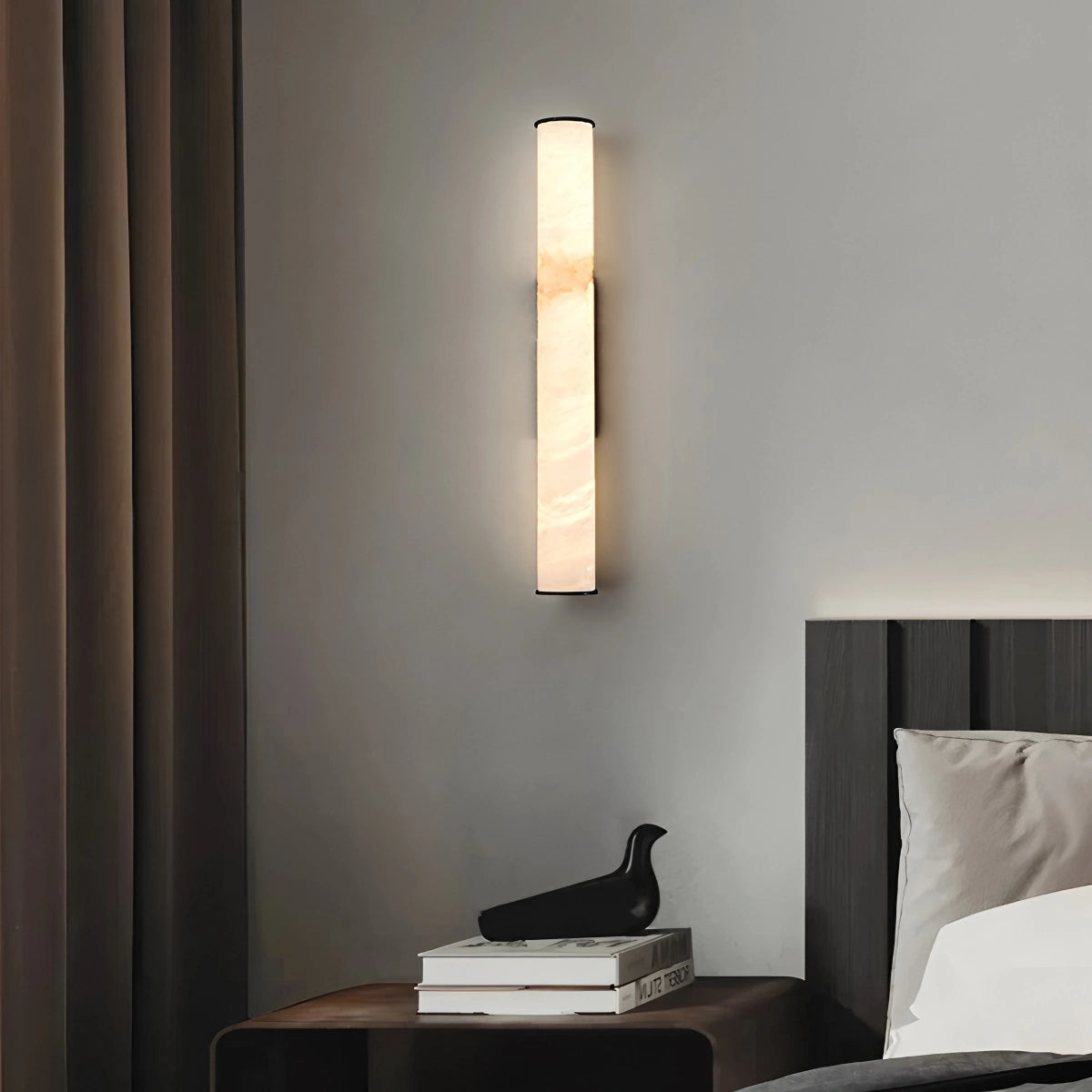 Antizer Modern Cylindrical Spanish Alabaster Wall Sconce