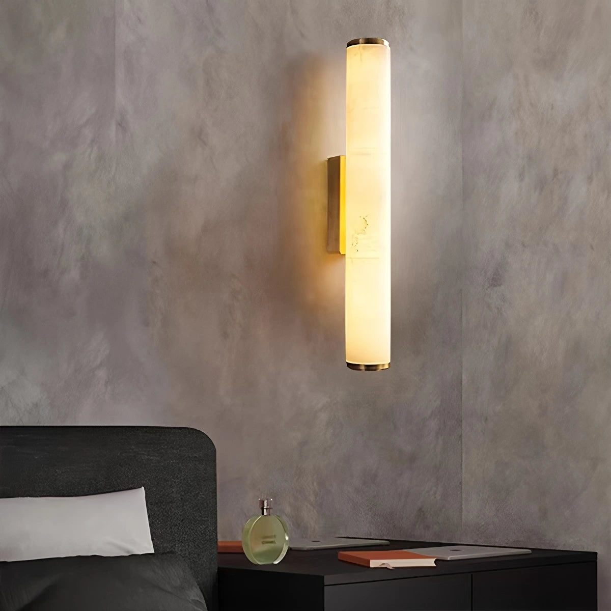 Antizer Modern Cylindrical Spanish Alabaster Wall Sconce