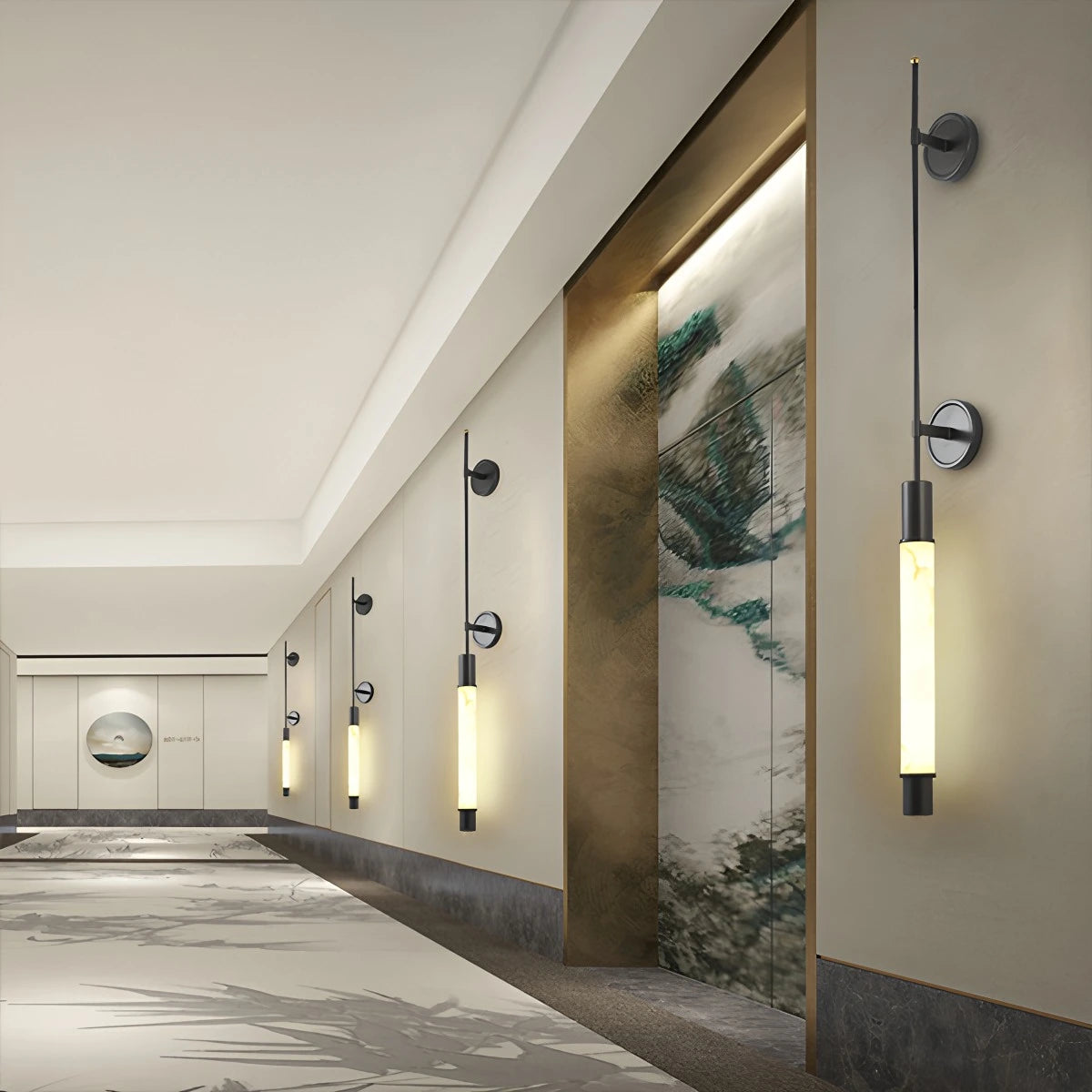 Antizer Modern Spanish Marble Long Strip Wall Lamp
