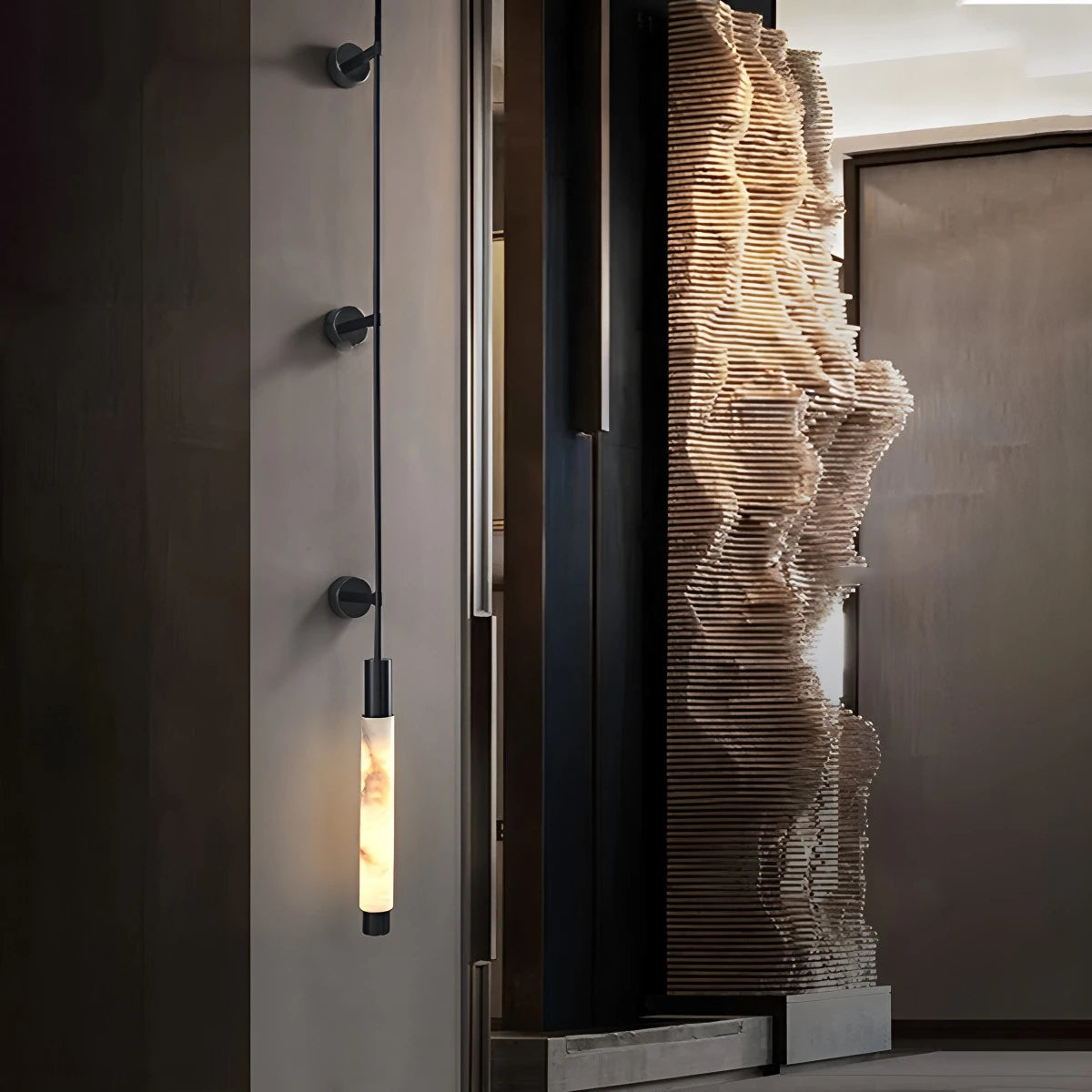 Antizer Modern Spanish Marble Long Strip Wall Lamp