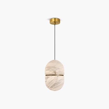 Antizer Modern Luxury Oval Spanish Alabaster Pendant Light