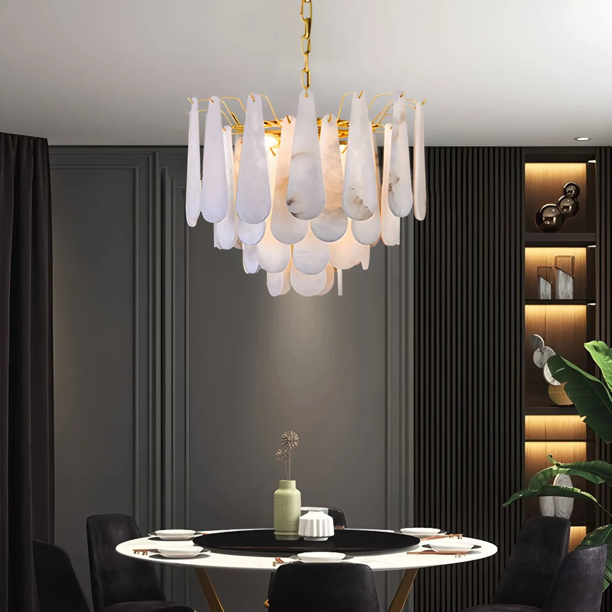 Antizer Modern Luxury Multi-layer Spanish Alabaster Chandelier