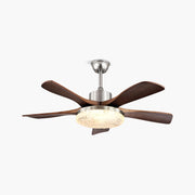 Antizer Vintage Luxury Solid Wood Ceiling Fan Light
