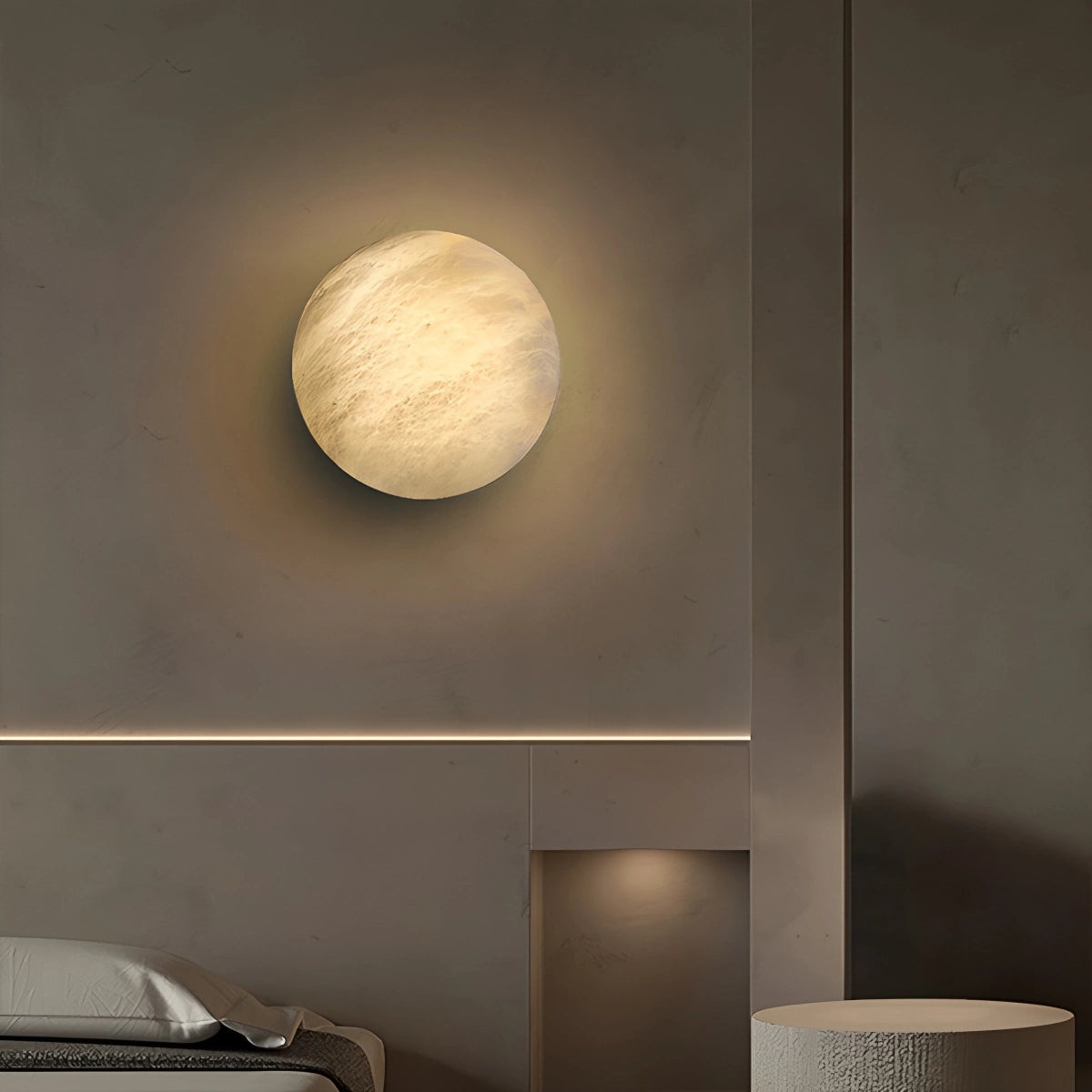 Antizer Modern Minimalist Circular Spanish Alabaster Wall Lamp