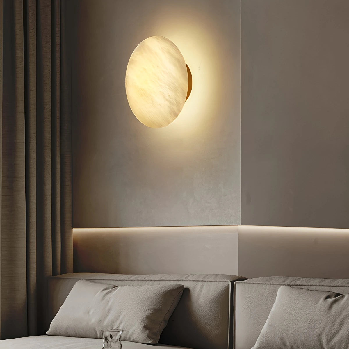 Antizer Modern Minimalist Circular Spanish Alabaster Wall Lamp