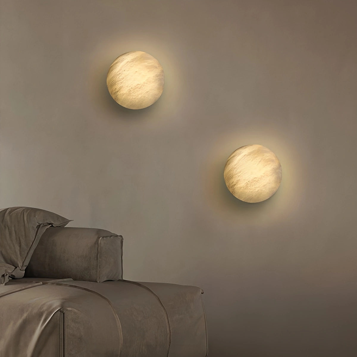 Antizer Modern Minimalist Circular Spanish Alabaster Wall Lamp