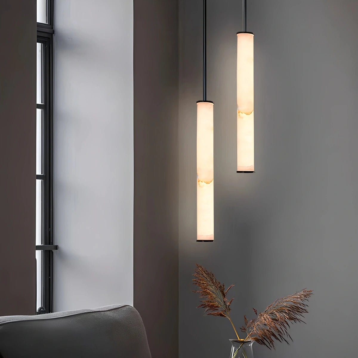 Antizer Modern Minimalist Spanish Alabaster Pendant Light